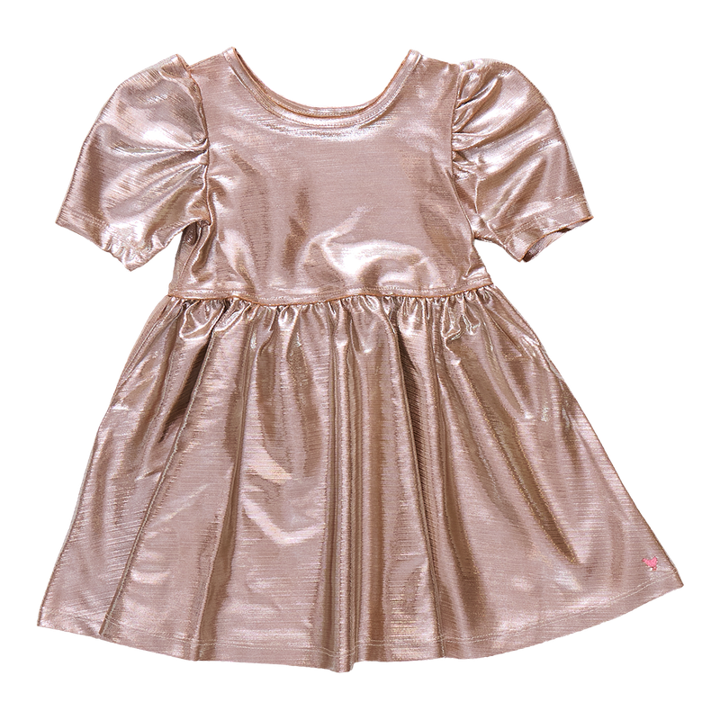 Pink Chicken - Lame Laurie Dress - Champagne Textured