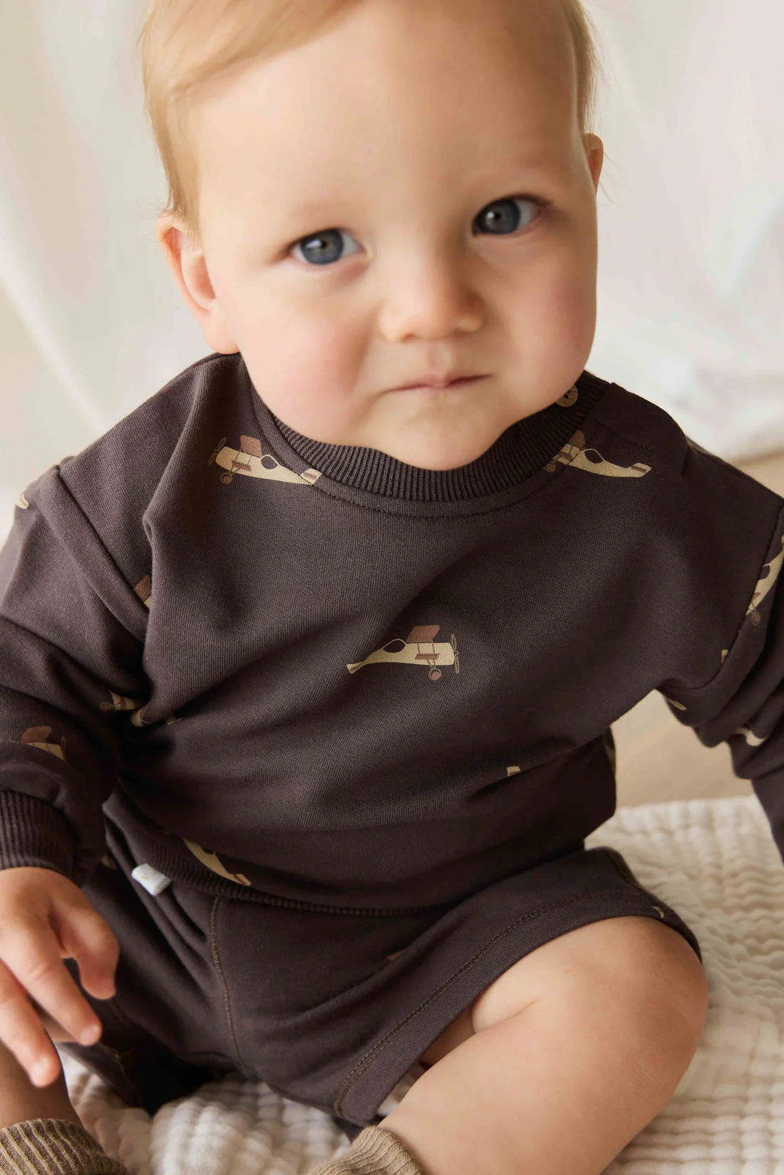 Jamie Kay - Organic Cotton Peyton Sweatshirt - Pilot Planes Bistre