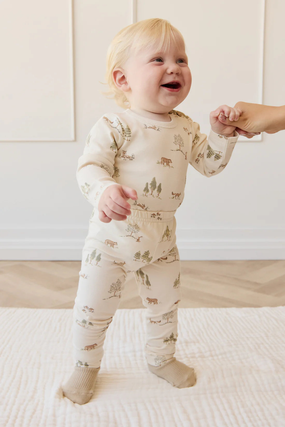 Jamie Kay - Organic Cotton Fernley Bodysuit & Everyday Legging Set - Pine Forest Friends