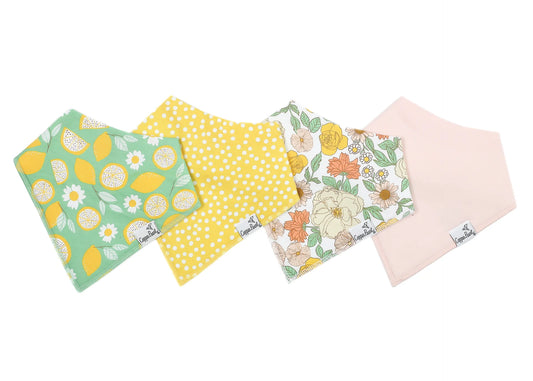 Copper Pearl - Lemon Bandana Bib Set (4-pack)