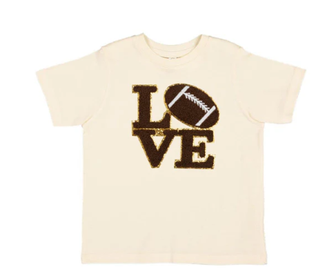 Sweet Wink - Football Love Patch Short Sleeve T-Shirt - Natural