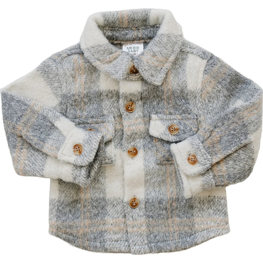 Mebie Baby - Grey Plaid Shacket
