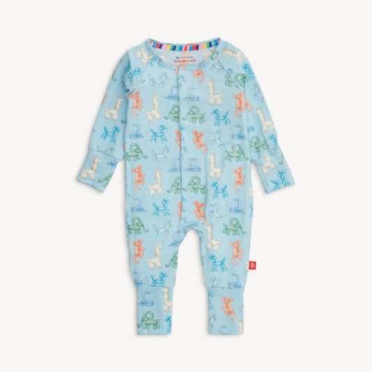 Magnetic Me - Blue Party Animals Glow in the Dark Modal Convertible Coverall
