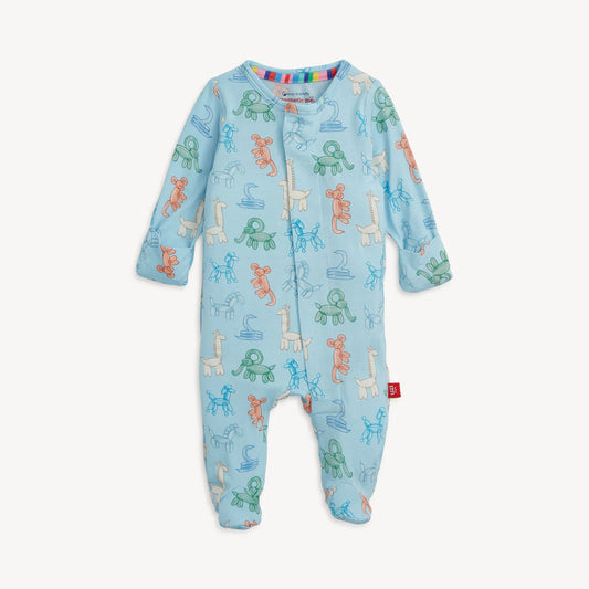 Magnetic Me - Blue Party Animals Glow in the Dark Modal Footie