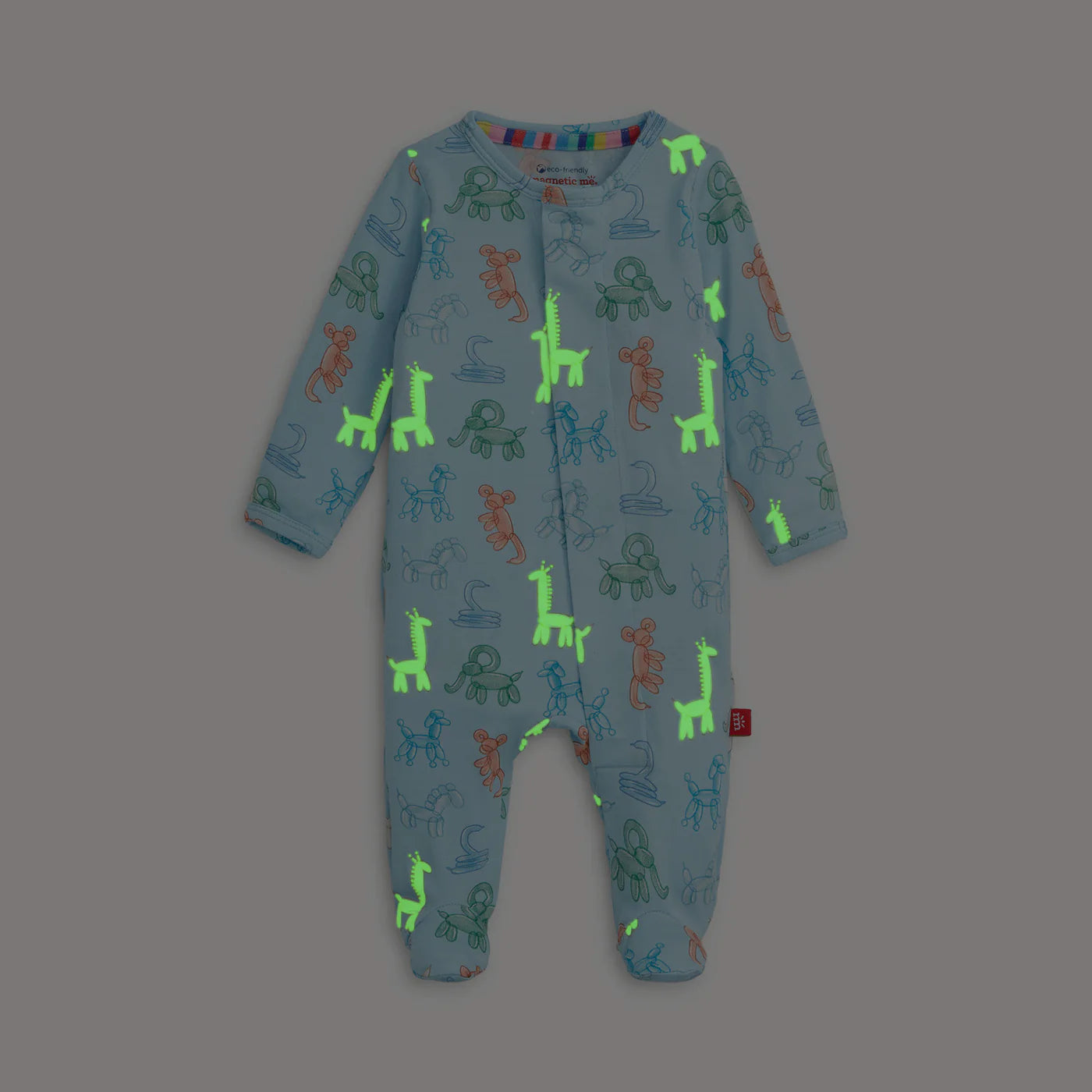 Magnetic Me - Blue Party Animals Glow in the Dark Modal Footie