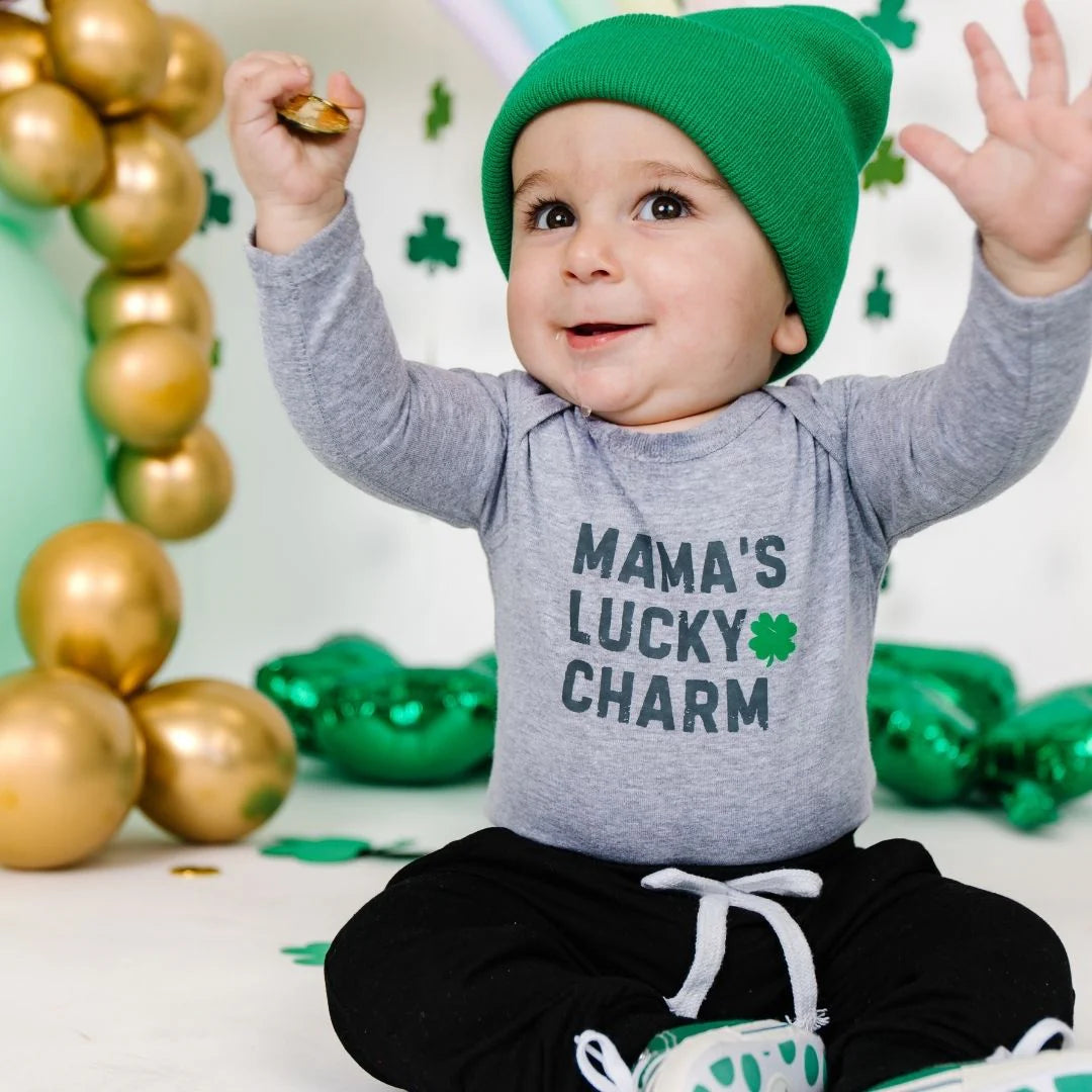 Sweet Wink - Mama's Lucky Charm St. Patrick's Day Long Sleeve Bodysuit