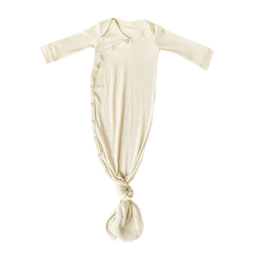 Copper Pearl - Moonstone Rib Knit Knotted Gown