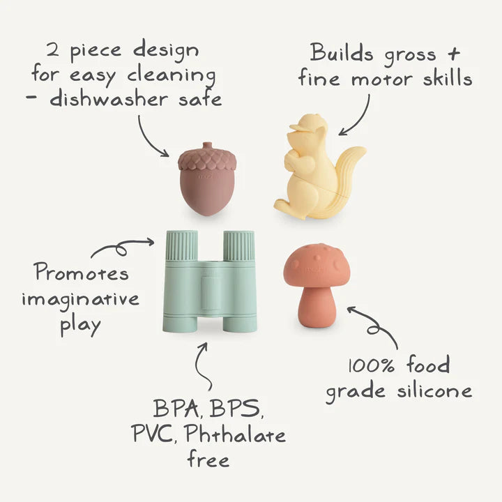 Mushie - Nature Mold Free Bath Play Set (4pk)