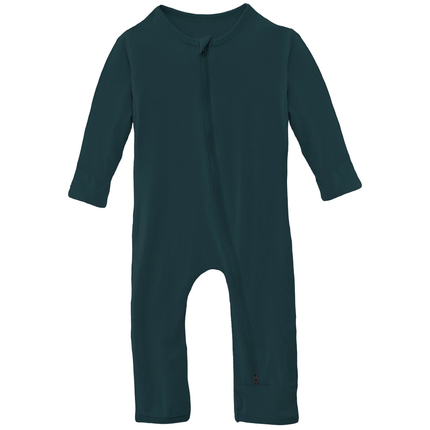 Kickee Pants - Pine Zipper PJ