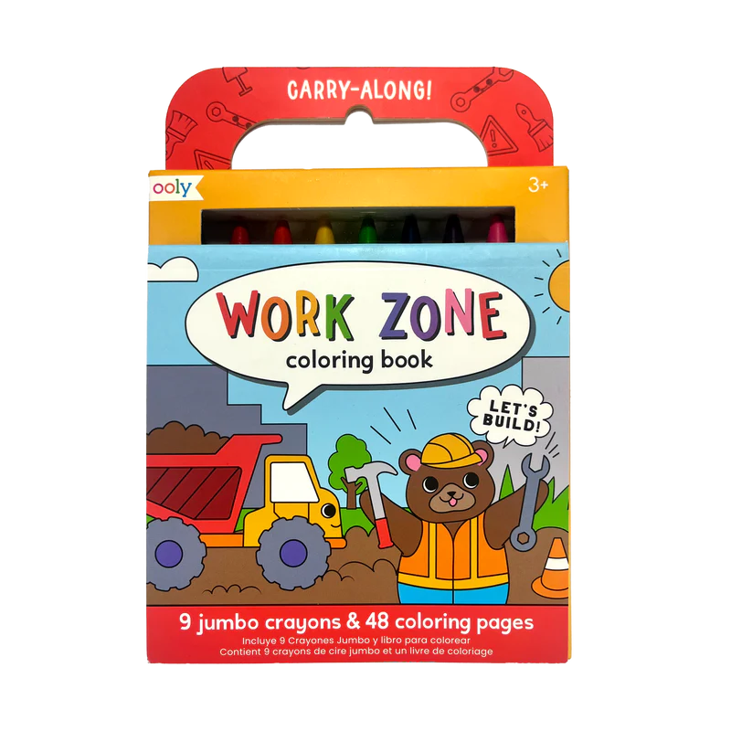 Ooly - Work Zone Carry Along Coloring Book