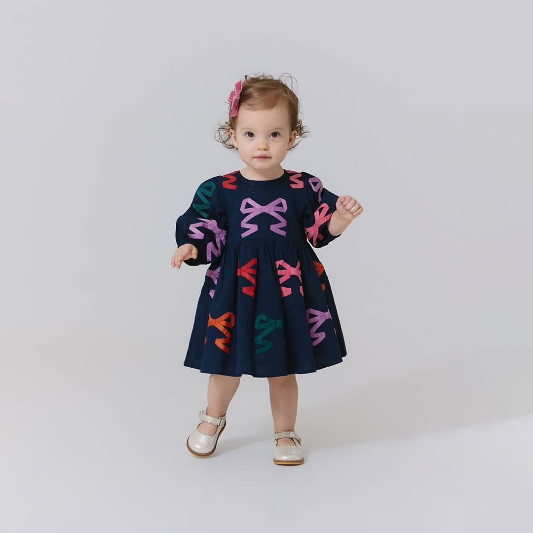 Pink Chicken - Multi Bow Applique | Baby Girl Brooke Dress Set