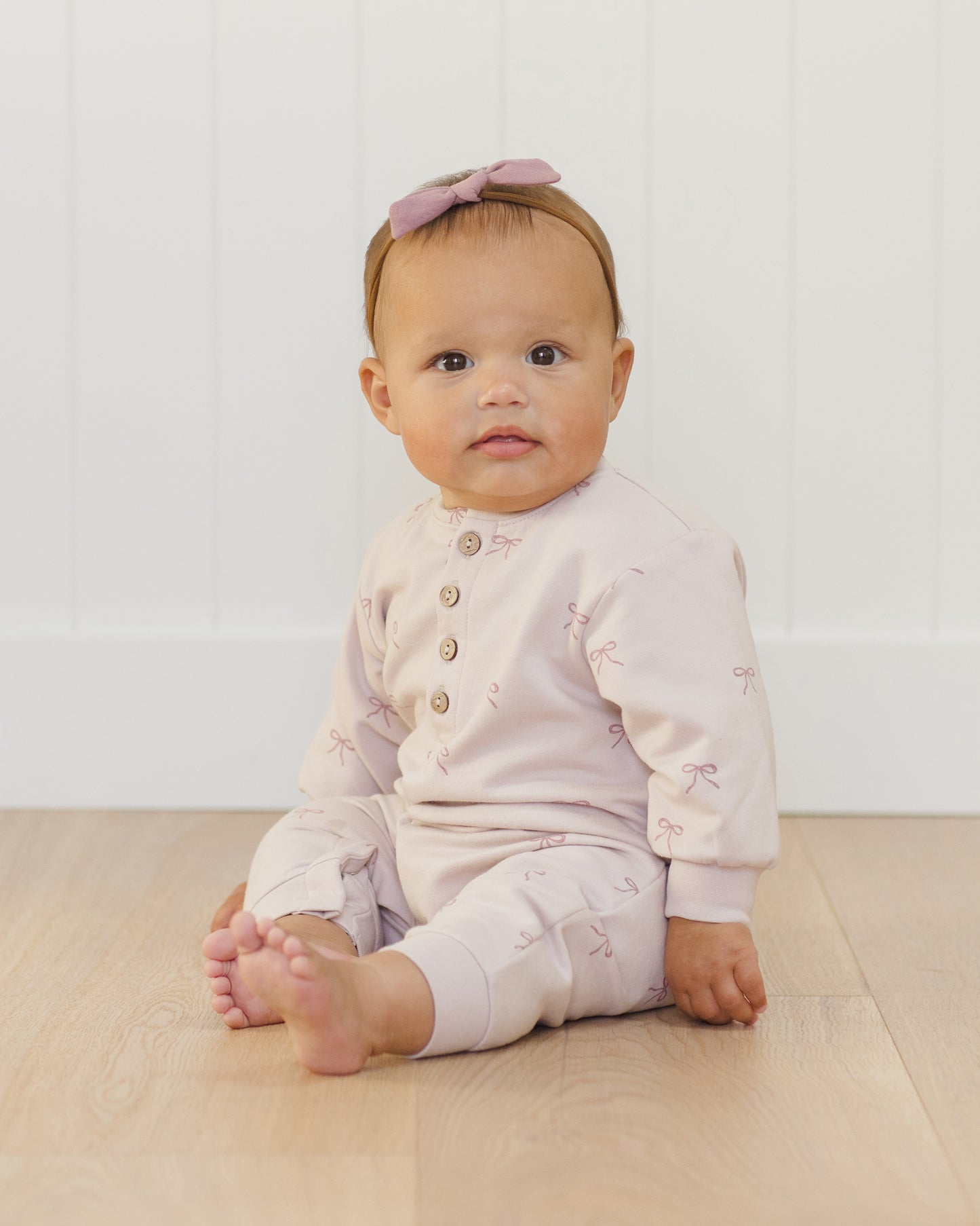 Quincy Mae - Relaxed Fleece Jumpsuit || Bows