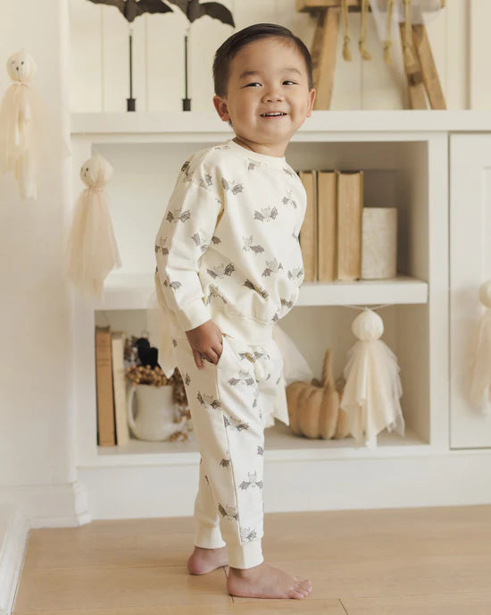 Quincy Mae - Relaxed Fleece Sweatshirt & Sweatpant Set || Bats