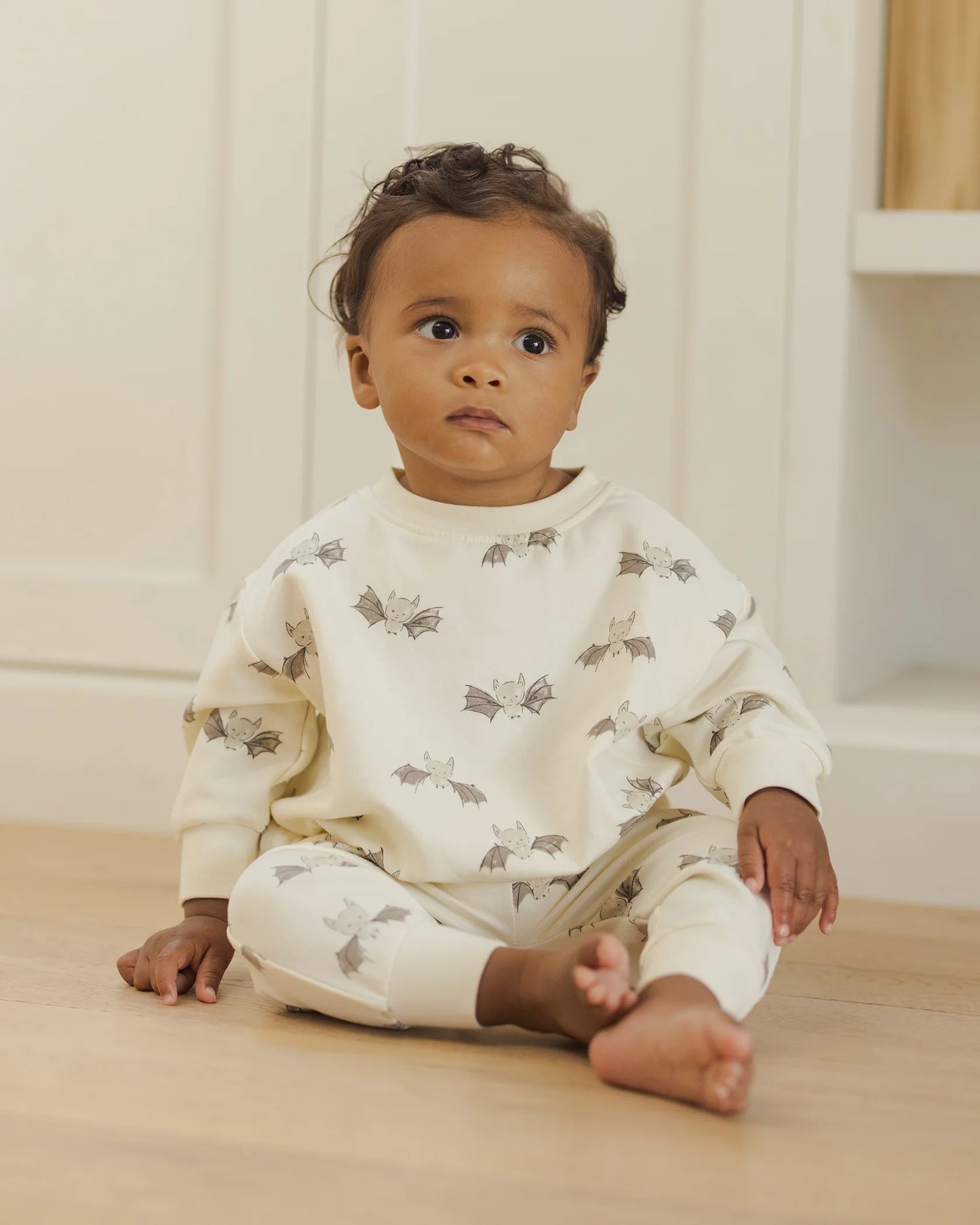 Quincy Mae - Relaxed Fleece Sweatshirt & Sweatpant Set || Bats