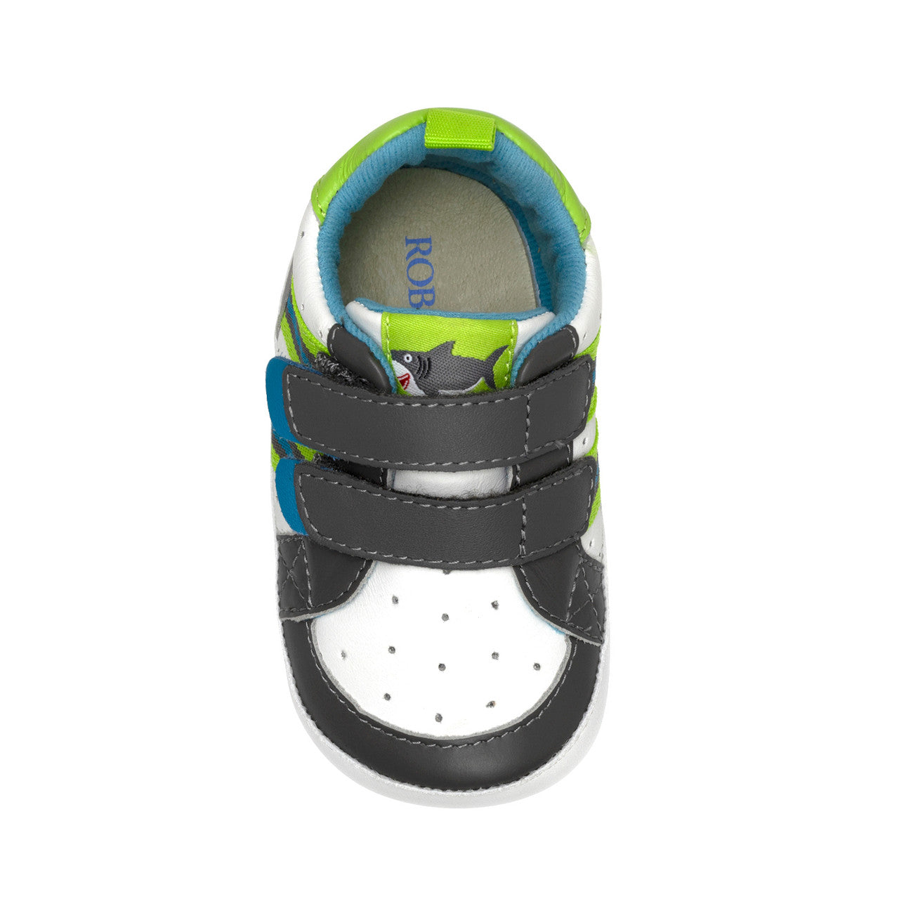 Robeez Shoes - First Kicks Brooks - Charcoal