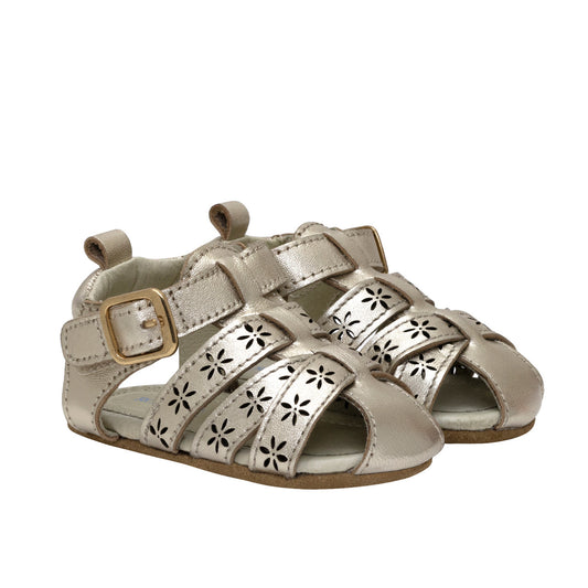 Robeez Shoes - Fleur First Kicks Sandals in Gold