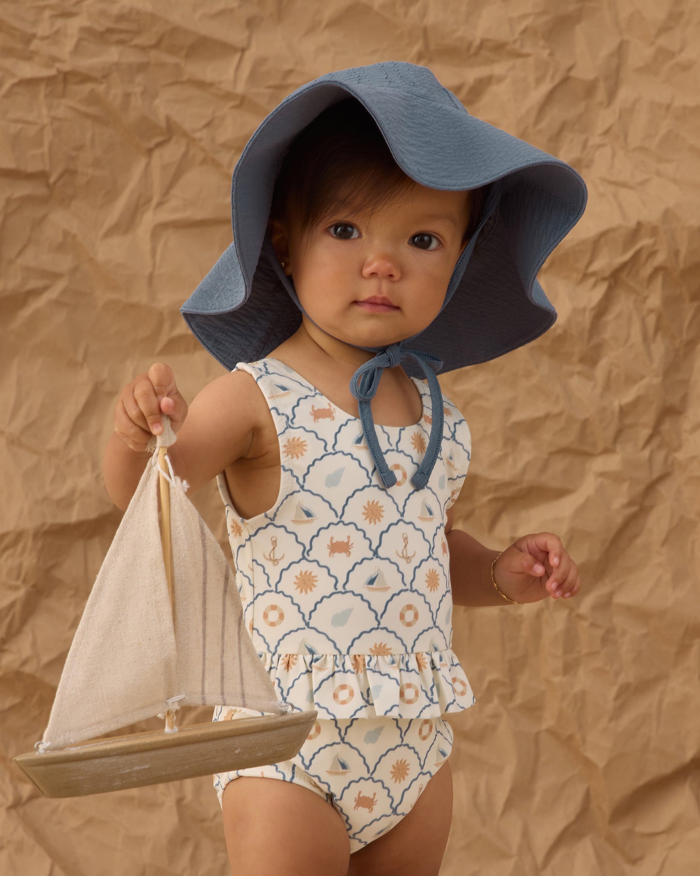 Rylee + Cru - Floppy Swim Hat || Marine