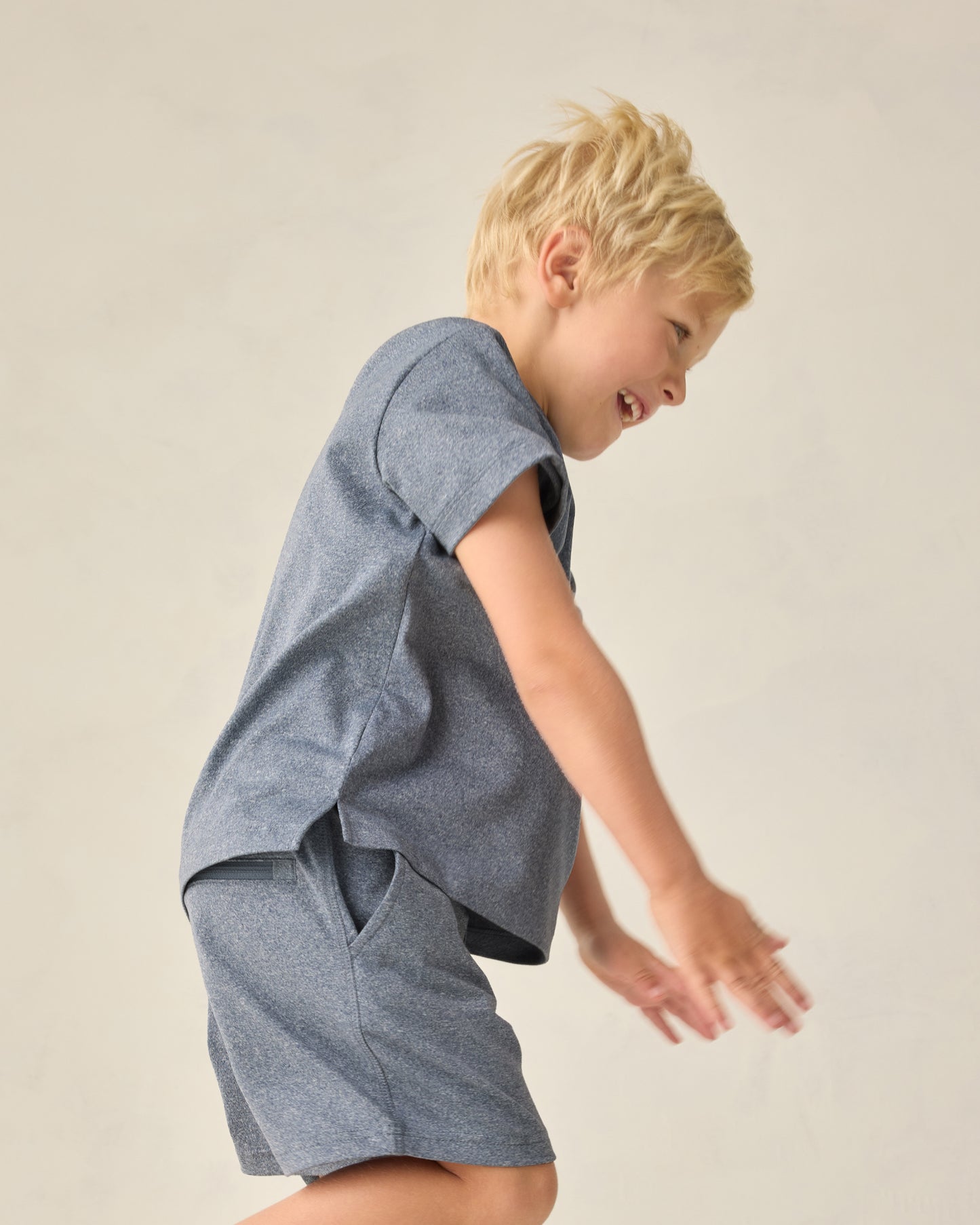 Rylee + Cru - Cove Essential Tee || Heathered Marine