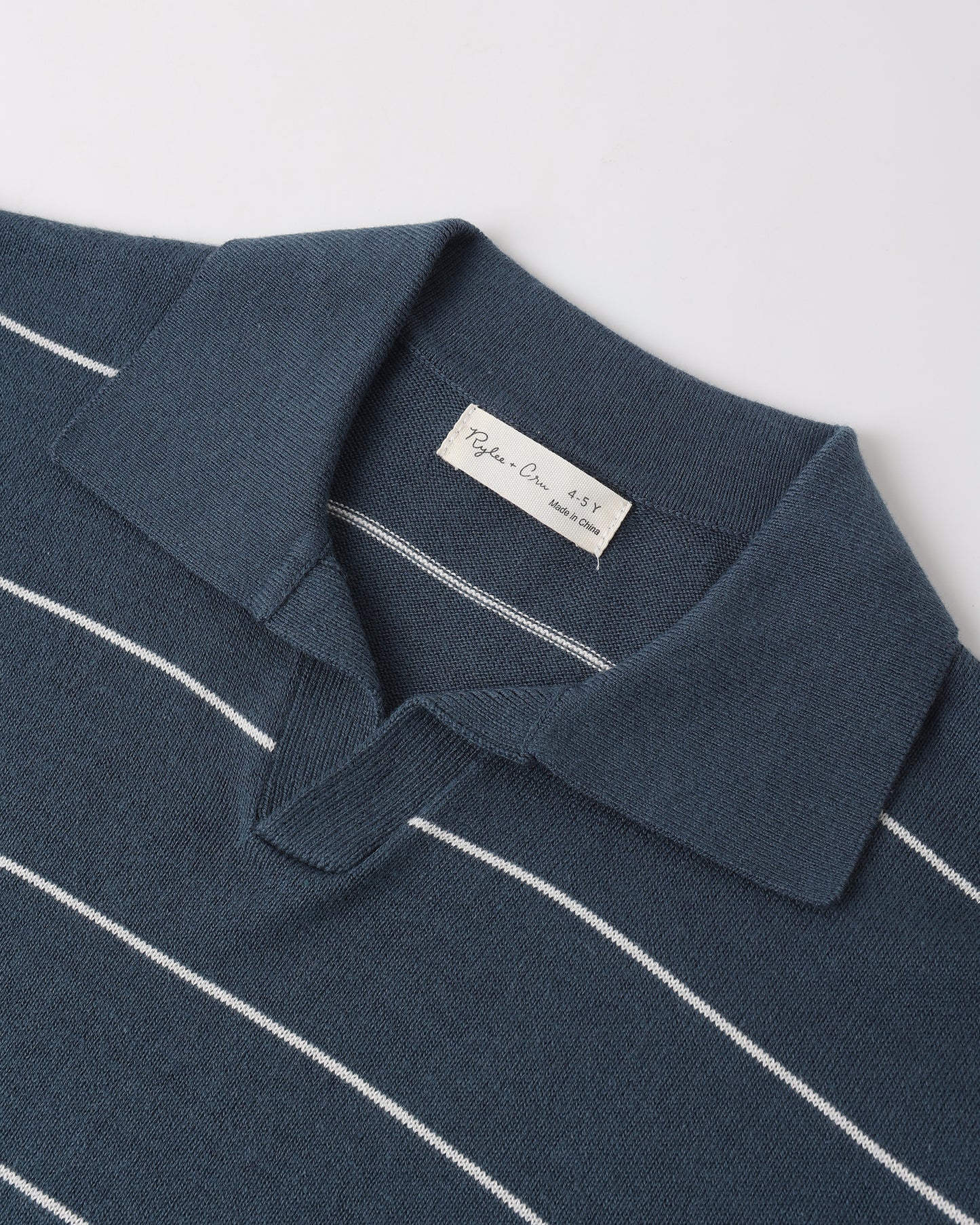 Rylee + Cru - Chandler Knit Polo || Navy Stripe