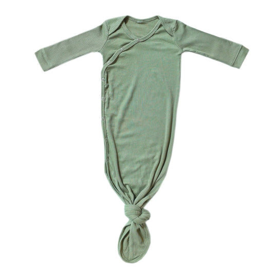 Copper Pearl - Clover Rib Knit Knotted Gown