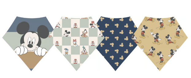 Copper Pearl - Mickey Mouse and Friends Bandana Bib Set (4-Pack)