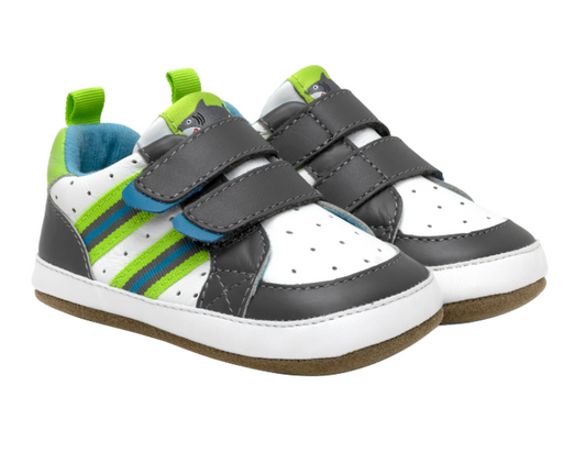 Robeez Shoes - First Kicks Brooks - Charcoal