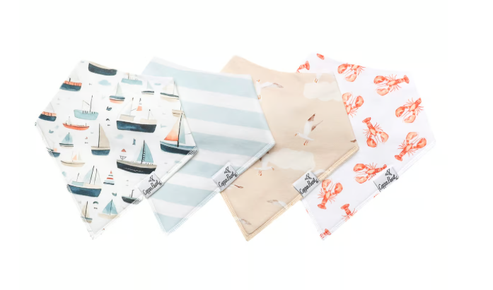 Copper Pearl - Fischer Bandana Bib Set (4-pack)