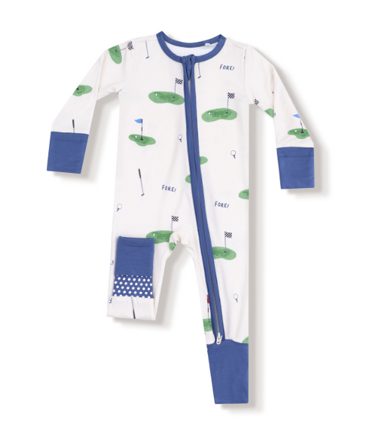 Angel Dear - All Fore Golf - 2 Way Zipper Romper