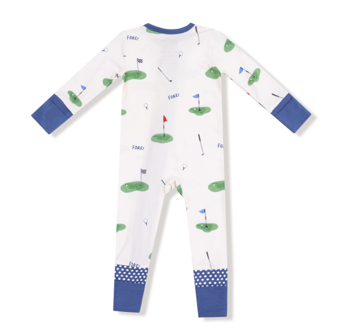 Angel Dear - All Fore Golf - 2 Way Zipper Romper