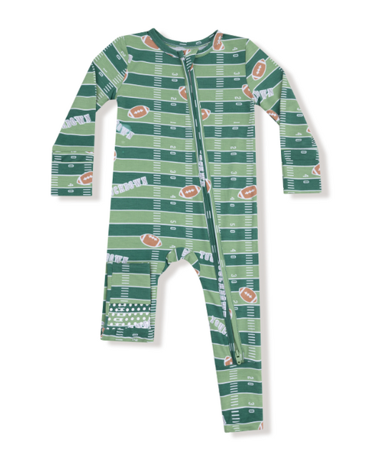 Angel Dear - Football Field - Glow in the Dark - 2 Way Zipper Romper