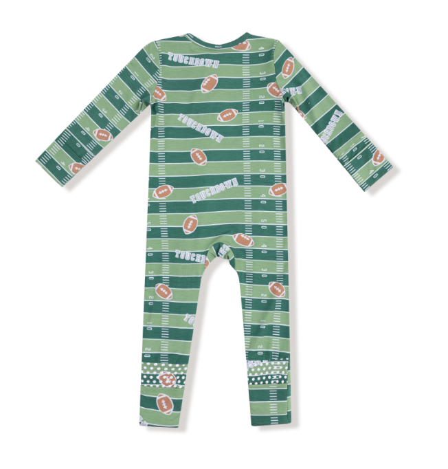 Angel Dear - Football Field - Glow in the Dark - 2 Way Zipper Romper