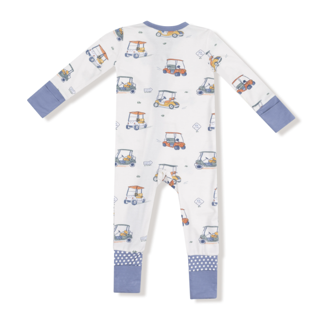 Angel Dear - Zooming Golf Carts - 2 Way Zipper Romper