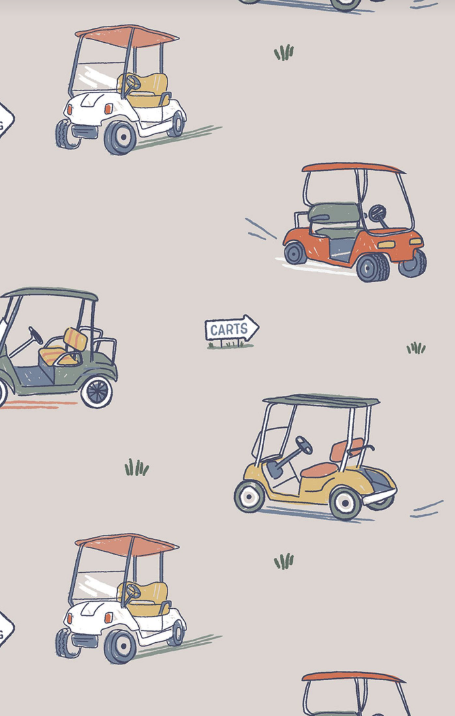 Angel Dear - Zooming Golf Carts - 2 Way Zipper Romper