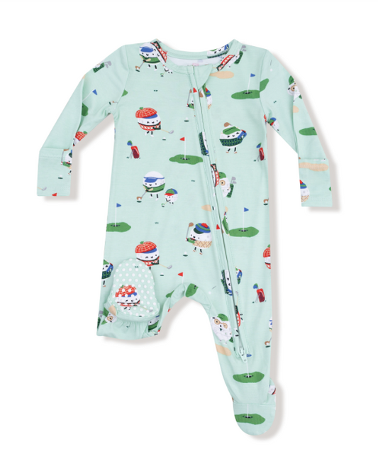 Angel Dear - Golf Pros - Green - 2 Way Zipper Footie