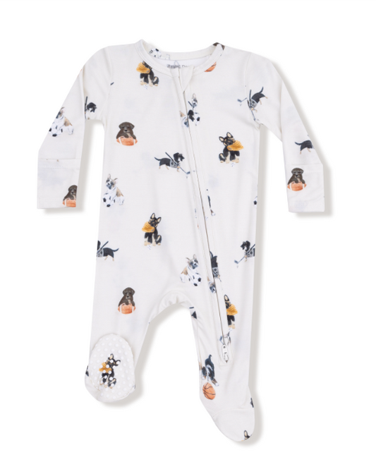 Angel Dear - Sporty Puppies - 2 Way Zipper Footie
