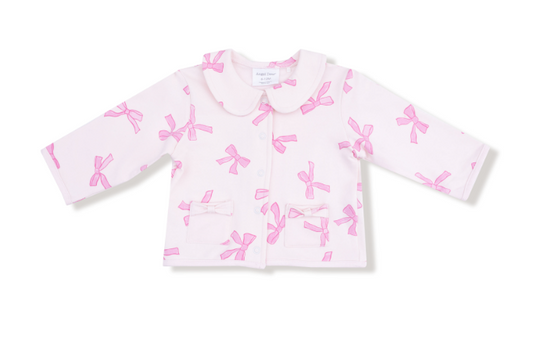 Angel Dear - French Terry - Pretty Bows - Tweed Style Jacket w/ Bow Pockets