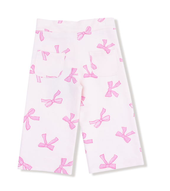 Angel Dear - Pretty Bows - High Waisted Wide Leg Pant w/ Button Fly