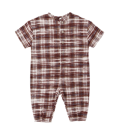 Rylee + Cru - Hayes Jumpsuit || Burgundy Plaid