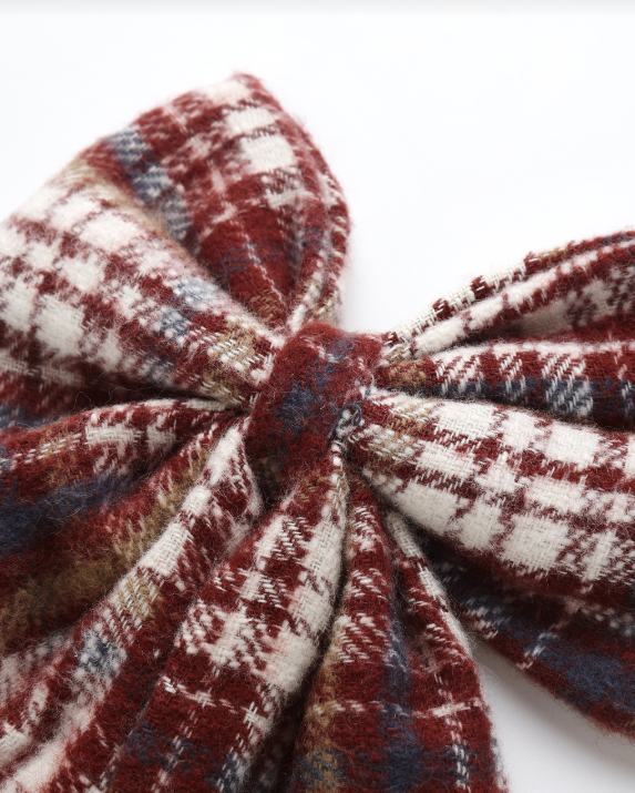 Rylee + Cru - Oversized Bow || Burgundy Plaid