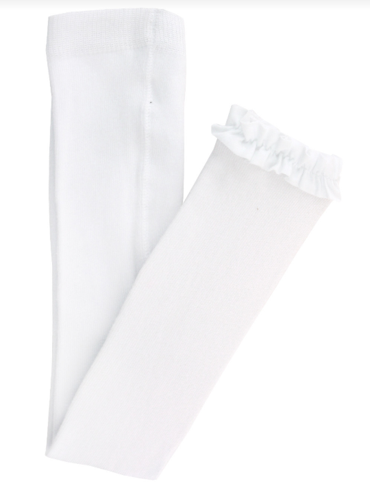 RuffleButts + RuggedButts - Footless Ruffle Tights - White