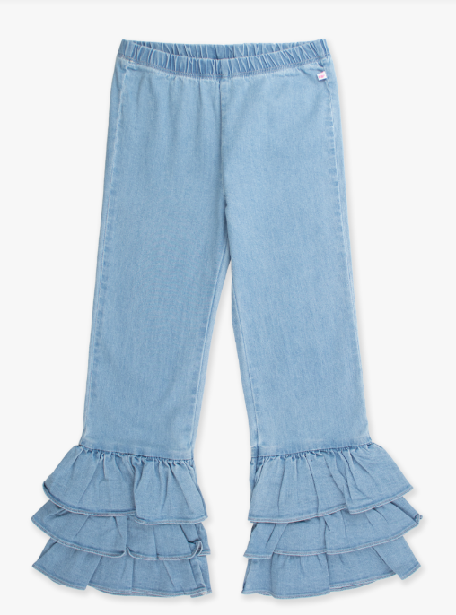 RuffleButts + RuggedButts - Denim Flare Pants - Light Wash