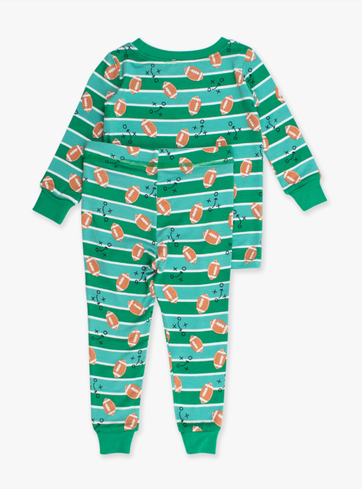 RuffleButts + RuggedButts - Long Sleeve Pajama Set - Tackles & Touchdowns