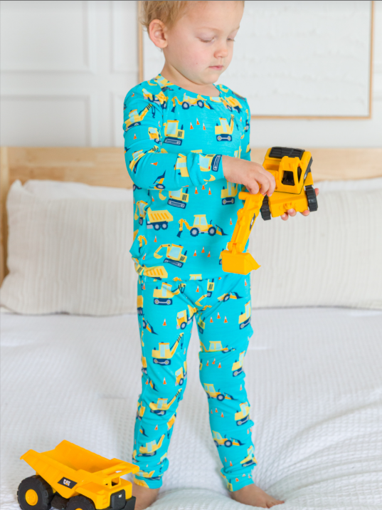 RuffleButts + RuggedButts - Long Sleeve Pajama Set - Under Construction