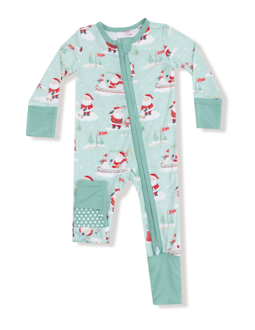 Angel Dear - Golfing Santa & Elves - 2 Way Zipper Romper