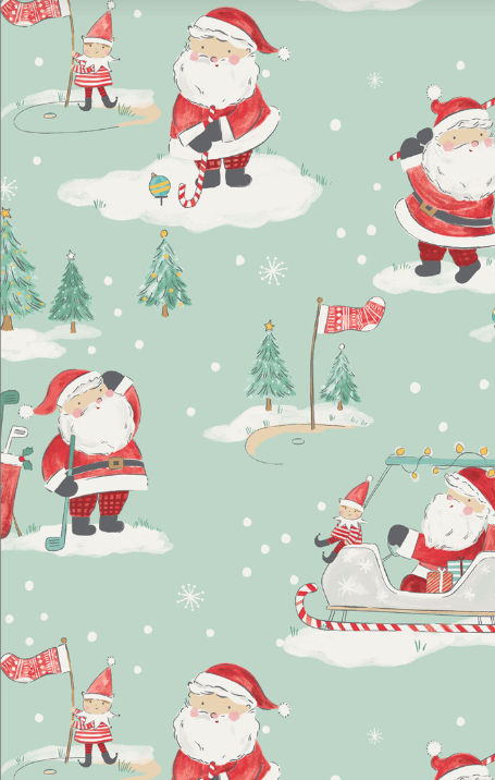 Angel Dear - Golfing Santa & Elves - 2 Way Zipper Romper