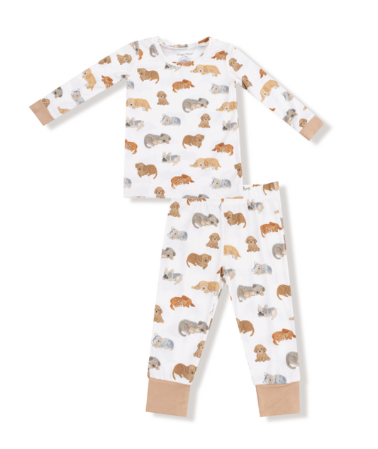 Angel Dear - Napping Puppies - L/S Loungewear Set
