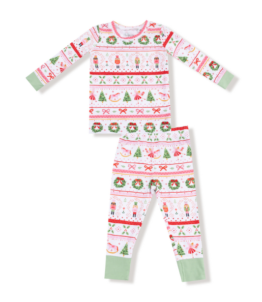 Angel Dear - Sugar Plum Fairy - Nutcracker Fair Isle - Pink - L/S Loungewear Set