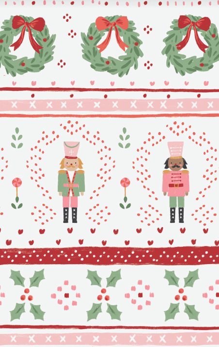 Angel Dear - Sugar Plum Fairy - Nutcracker Fair Isle - Pink - L/S Loungewear Set