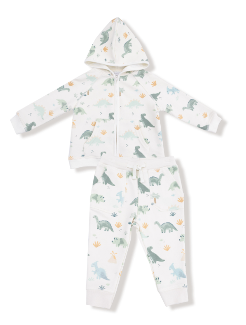 Angel Dear - Soft Dinos - French Terry - Zip Hoodie & Jogger Set