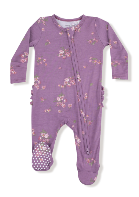 Angel Dear - Woodsorrel - 2 Way Zipper Ruffle Back Footie